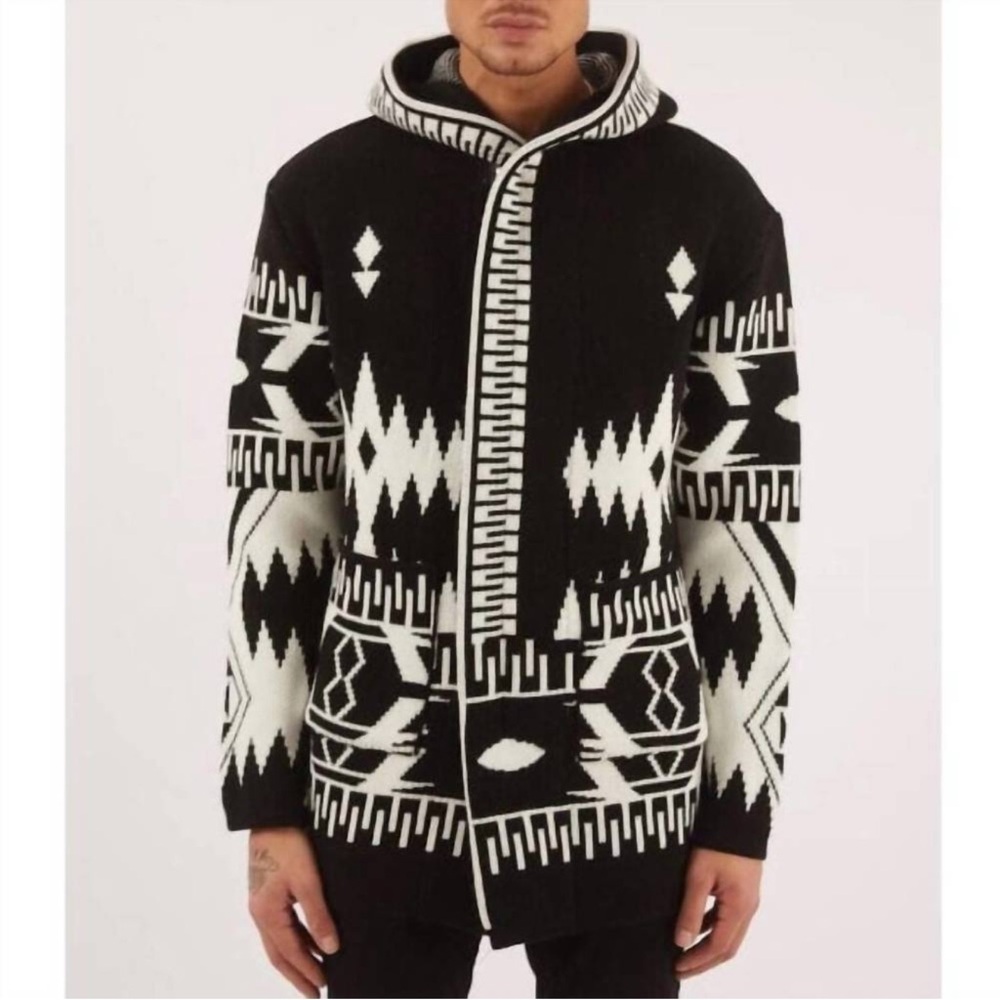 One in a Million Aztec Design Cardigan Sweater Coat S